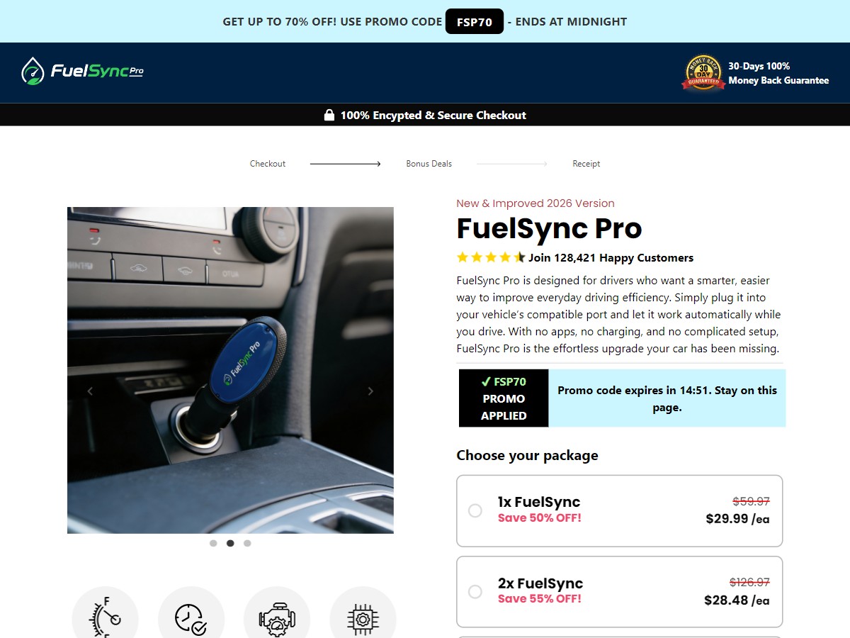 FuelSync Pro — Plug-and-Play Fuel Saver Device